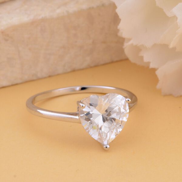 Herz-Zirkonia-Ring - 5,65 Karat. image number 1