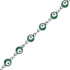 Grünes Edelstahl Armband, ca. 19 cm, emailliert ca. 3,80g image number 2
