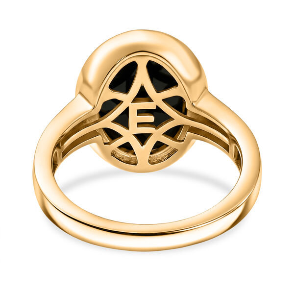 EverTrue AA schwarzer Glasachat Ring - 6 ct. image number 5