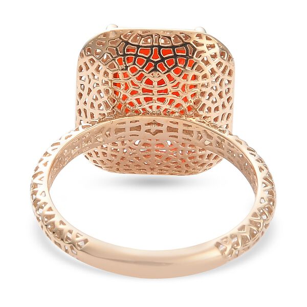 MIRAGE COLLEKTION Mexikanischer Kirschfeuer-Opal Solit&auml;r Ring 375 Gelbgold image number 6