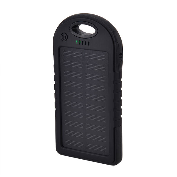 Homesmart Solar Powerbank mit LED-Licht, 14,3&times;7,5cm, Schwarz image number 5