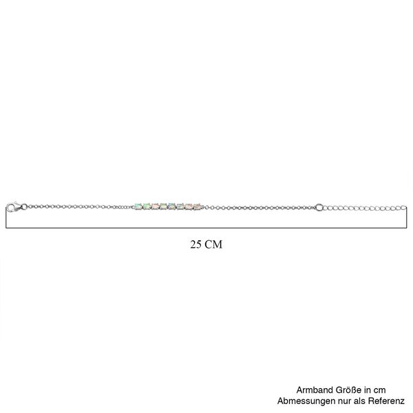 D'Joy AA nat&uuml;rliches, &auml;thiopisches Welo Opal 20cm Armband, 925 Silber platiniert - 1,53 ct. image number 4