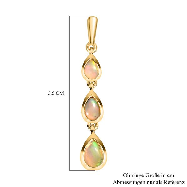 Nat&uuml;rliche, &auml;thiopische Opal-Ohrh&auml;nger - 0,98 ct. image number 5