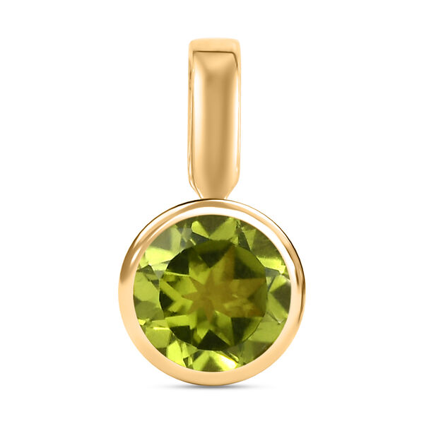 2er-Set, natürlicher Peridot-Solitär-Ring und Anhänger in Silber, 2,63 ct. image number 7