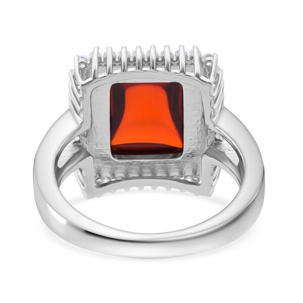 Lustro Stella Roter Zirkonia, Weißer Zirkonia Ring 925 Silber rhodiniert (Größe 17.00) image number 5