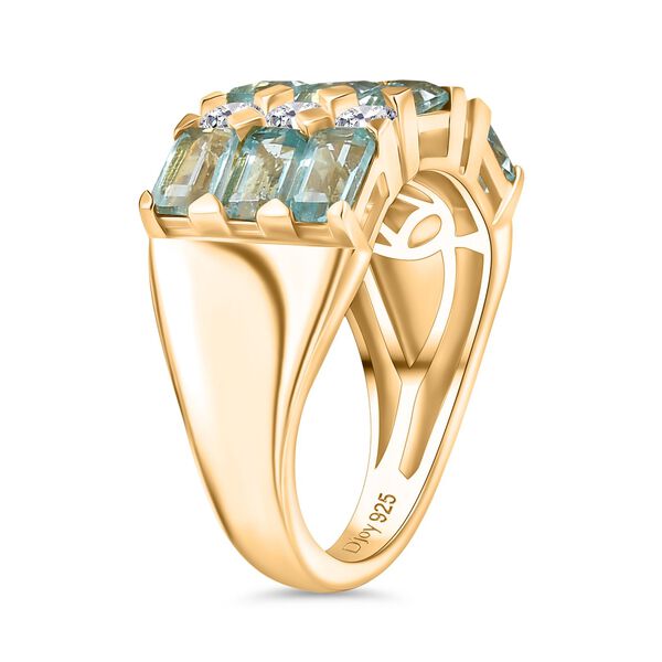 D’Joy Betroka blauer Apatit und Moissanit Ring - 3,31 ct. image number 4