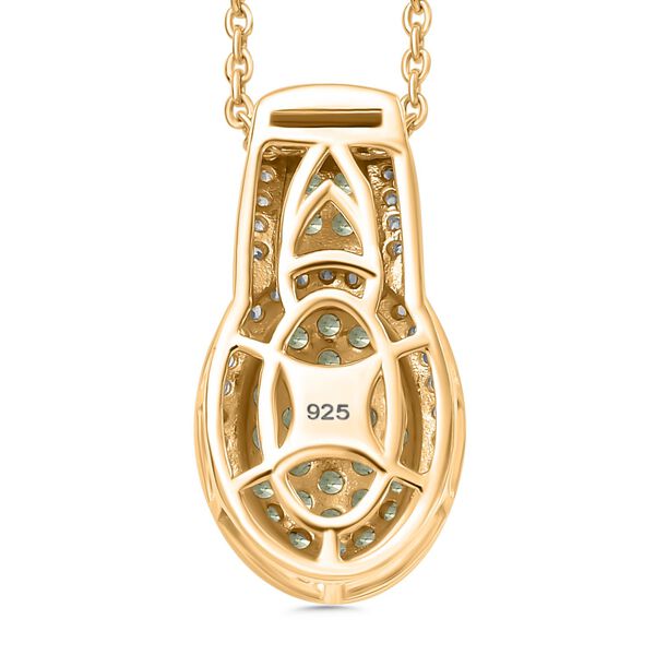 Tsavorite Granat und Zirkon Anhänger mit 45cm Kette - 1,81 ct. image number 5