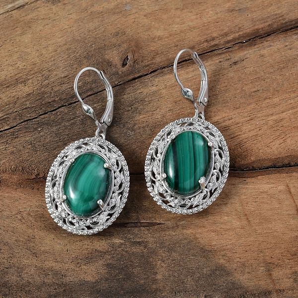 Malachit Ohrringe - 17,58 ct. image number 2