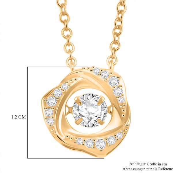 RADIANTA GRA zertifiziert Moissanit (D-VVS) Halskette ca. 45 cm 925 Silber vergoldet ca. 0.51 ct image number 7