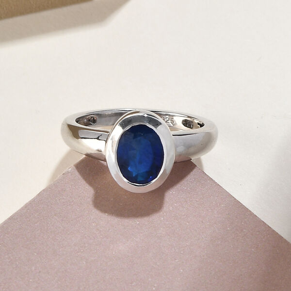 AA tansanischer, blauer Spinell-Ring, 925 Silber platiniert  ca. 1,51 ct image number 2