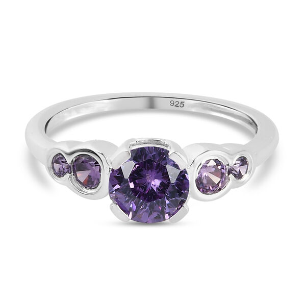 LUSTRO STELLA Amethyst Zirkonia Ring 925 Silber