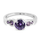 LUSTRO STELLA Amethyst Zirkonia Ring 925 Silber (Größe 16.00)