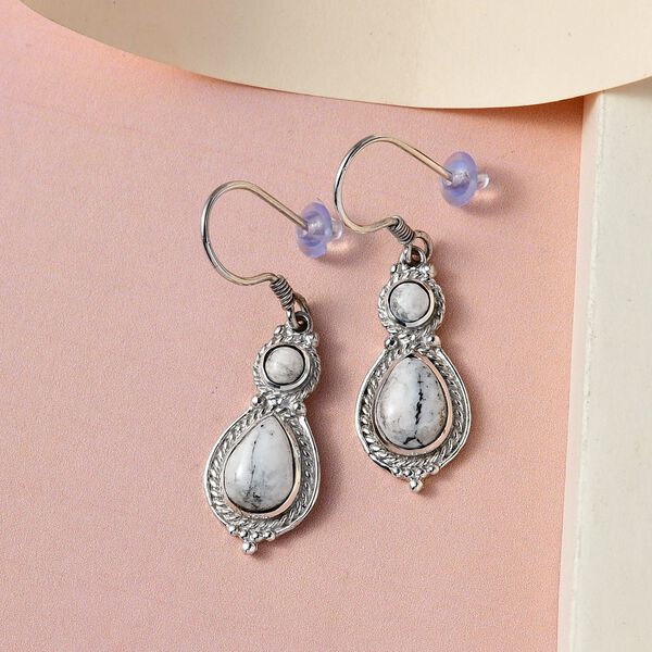 Wei&szlig;e B&uuml;ffel Ohrringe - 4,64 ct. image number 2