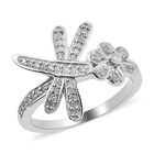 Diamant Ring 925 Silber Platin-Überzug image number 0