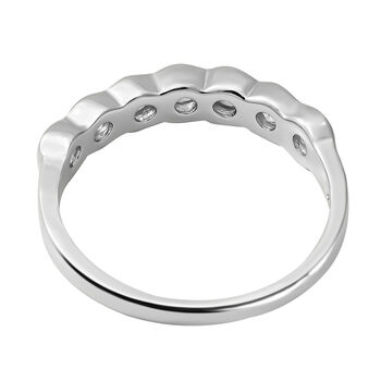 Lustro Stella - Wei&szlig;er Zirkonia-Ring, 925 Silber rhodiniert  ca. 0,18 ct