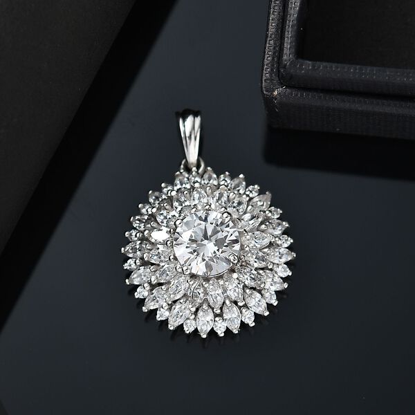 J Francis gefertigt mit SWAROVSKI- Weißer Swarovski Zirkonia Anhänger image number 2