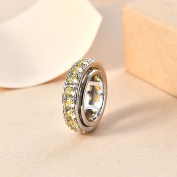 Gelber Zirkonia-Spinning-Ring - 7,47 ct.