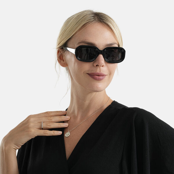 LA MAREY Sonnenbrille mit UV400 Schutz, polarisierte TAC-Gl&auml;ser, PC-Rahmen, 15 x 15 cm, Schwarz image number 2