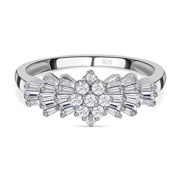 Moissanit Ballerina Ring, 925 Silber rhodiniert - 1,11 ct. image number 0