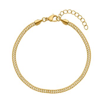 Fuchsschwanz Armband, ca. 19 cm, Edelstahl, ca. 4,30g, goldfarben