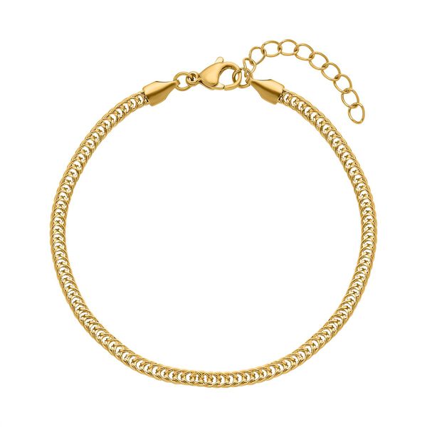 Fuchsschwanz Armband, ca. 19 cm, Edelstahl, ca. 4,30g, goldfarben