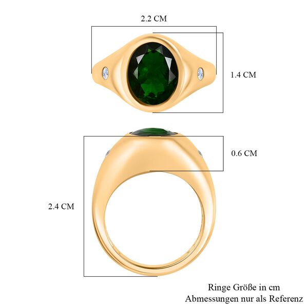 Nat&uuml;rlicher Chromdiopsid und Moissanit Ring - 3,63 ct. image number 7