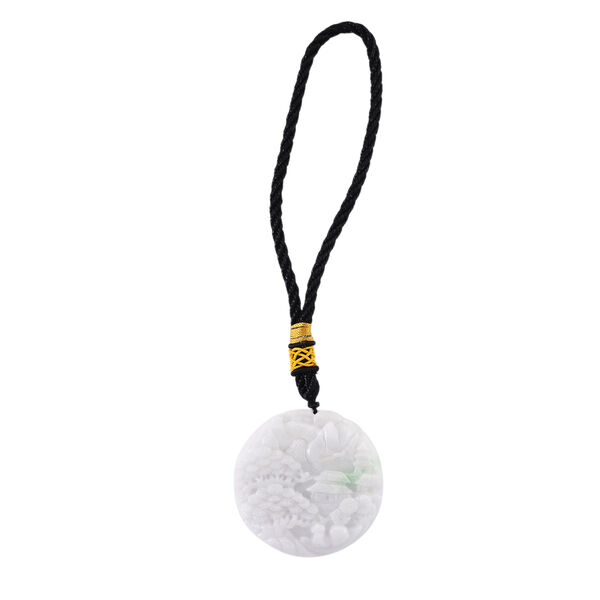 Vier-Drachen-H&auml;ngedekor aus Myanmar Jadeit Typ A, naturbelassene Schnitzarbeit, ca. 5 cm image number 0