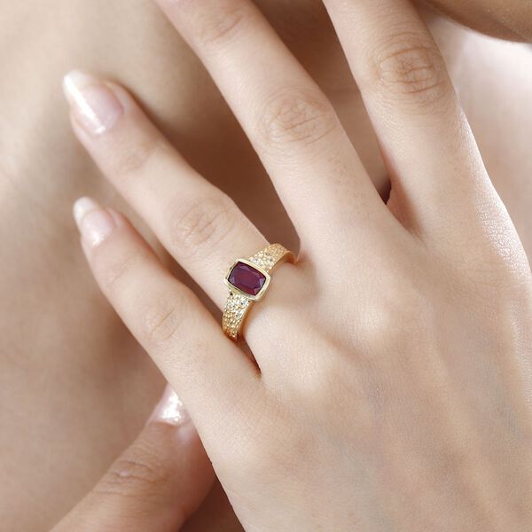 Afrikanischer Rubin und Zirkon-Ring - 1,45 ct. image number 3