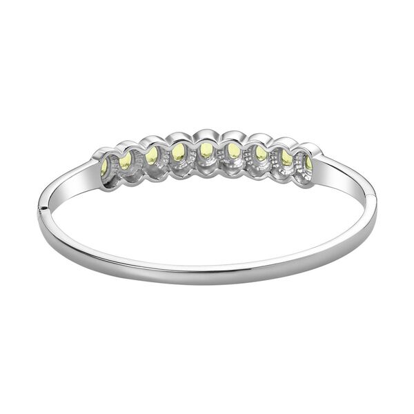 Nat&uuml;rlicher Peridot Armreif, ca. 20 cm, Edelstahl ca. 4.30 ct image number 4