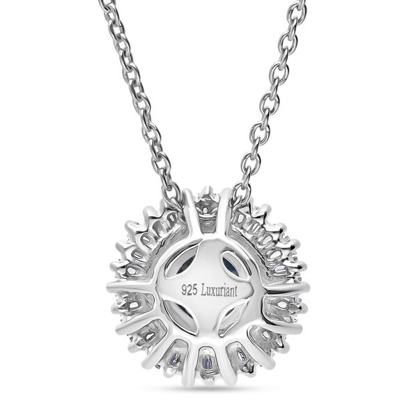 LUXURIANT 1 ct. SGL zertifizierter SI-GH blauer und wei&szlig;er Labor Diamant Anh&auml;nget mit 50cm Kette image number 4