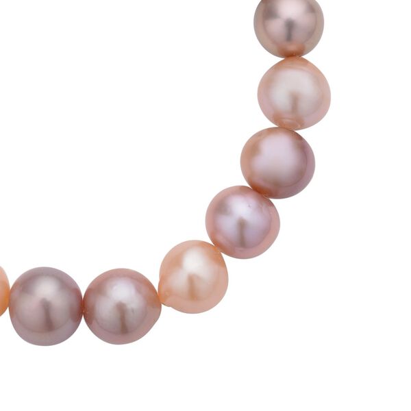 Mehrfarbiges Edison Perlen Armband, (8-11mm), ca. 20 cm, 925 Silber rhodiniert image number 4