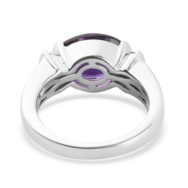 AAA Marokkanischer Amethyst und Zirkon Ring 925 Silber Platin-&Uuml;berzug image number 5