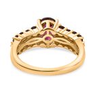 AAA Orissa Rose Granat Ring, 925 Silber Gelbgold Vermeil, (Größe 18.00) ca. 2.72 ct image number 5