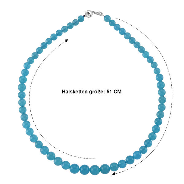 D'Joy AAAA Amazonit Halskette ca. 50 cm 925 Silber Rhodiniert ca. 210,00 ct. image number 5