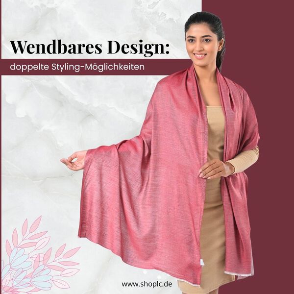 Netzgewebter Viskose-Wendeschal, 70x200cm, Rosa image number 2