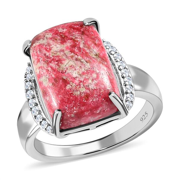 Norwegischer Thulit und Zirkon-Ring - 8,48 ct. image number 4