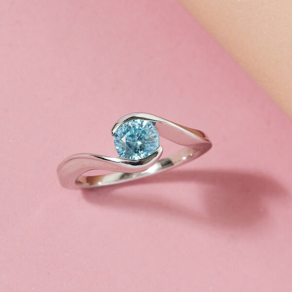 Kambodschanischer blauer Zirkon-Ring - 1,10 ct. image number 2