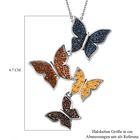 GP Italian Garden Collection- mehrfarbiger Diamant und Kanchanburi blauer Saphir-Anhänger mit Kette- 0.50 ct. image number 4