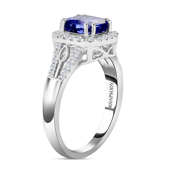 RHAPSODY zertifiziert und geprüft AAAA Tansanit und Diamant Ring in 950 Platin - 2,10 ct. image number 2
