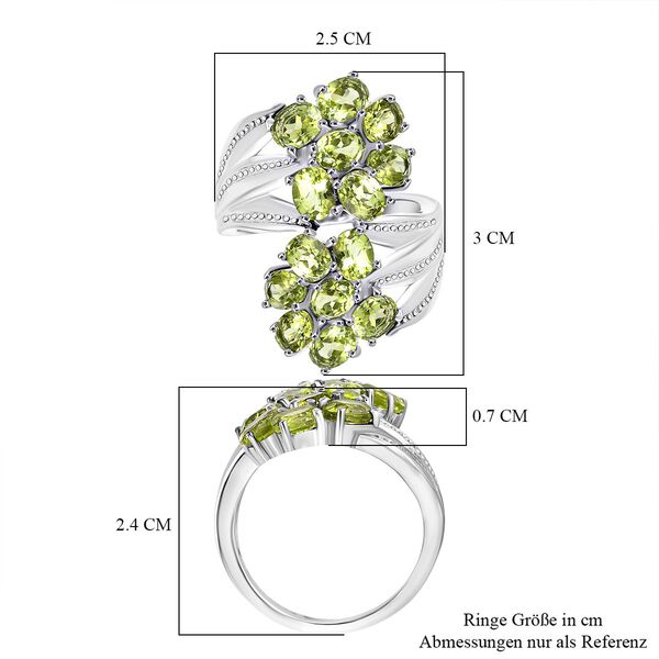 Nat&uuml;rlicher Peridot Ring, 316L Edelstahl (Gr&ouml;&szlig;e 18.00) ca. 5.68 ct image number 7