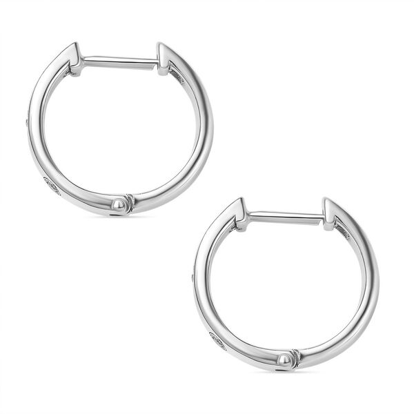 Weißer Diamant P Ohrringe 925 Silber rhodiniert ca. image number 4