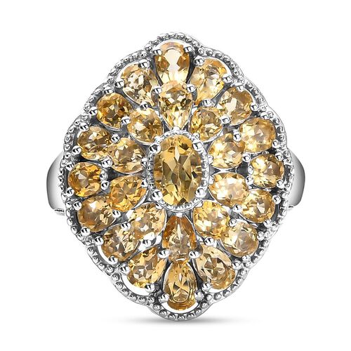 Citrin-Ring 925 Silber platiniert  ca. 5,07 ct image number 0