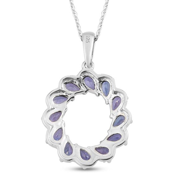 Tansanit Kreis des Lebens Anh&auml;nger mit Kette in Silber, 2,25 ct. image number 5