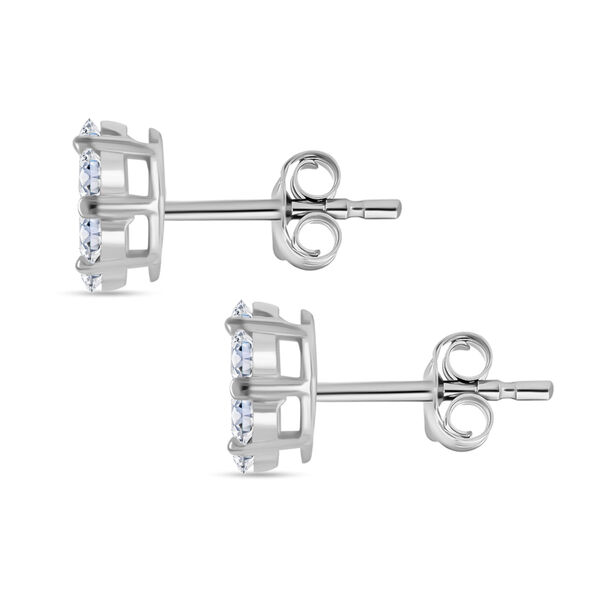 LUXURIANT SI Labor Diamant Ohrringe, 925 Silber platiniert - 0,51 ct. image number 4