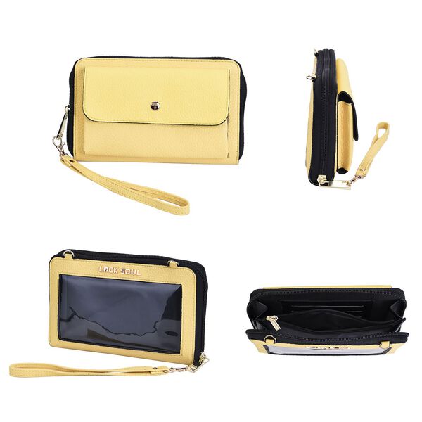 2er Set - Crossbody Tasche und Powerbank mit 4000mAh, Gelb image number 3
