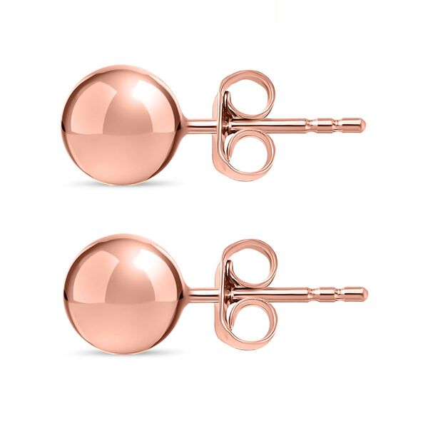Kugelform-Ohrstecker, 925 Silber, rosévergoldet image number 3