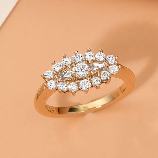 LUSTRO STELLA Hergestellt mit Feinster ZIRKONIA Ring 925 Silber vergoldet image number 2