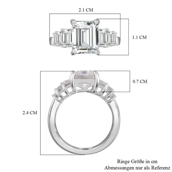 Moissanit Ring - 3,48 ct. image number 6
