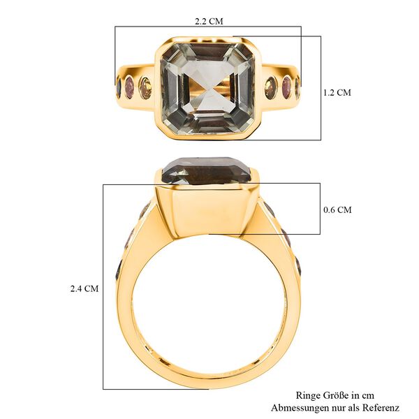 Prasiolith und Mehrfach-Turmalin-Ring - 5,26 ct. image number 7