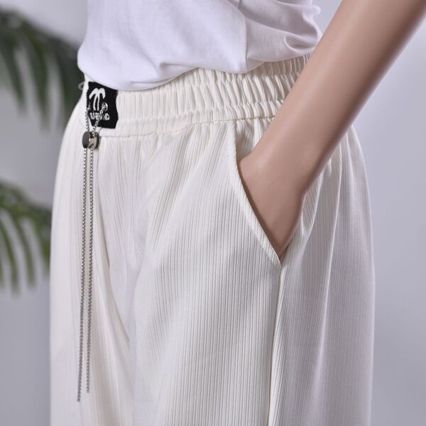 Strickhose f&uuml;r Damen mit Metallketten, Einheitsgr&ouml;&szlig;e, Wei&szlig; image number 6